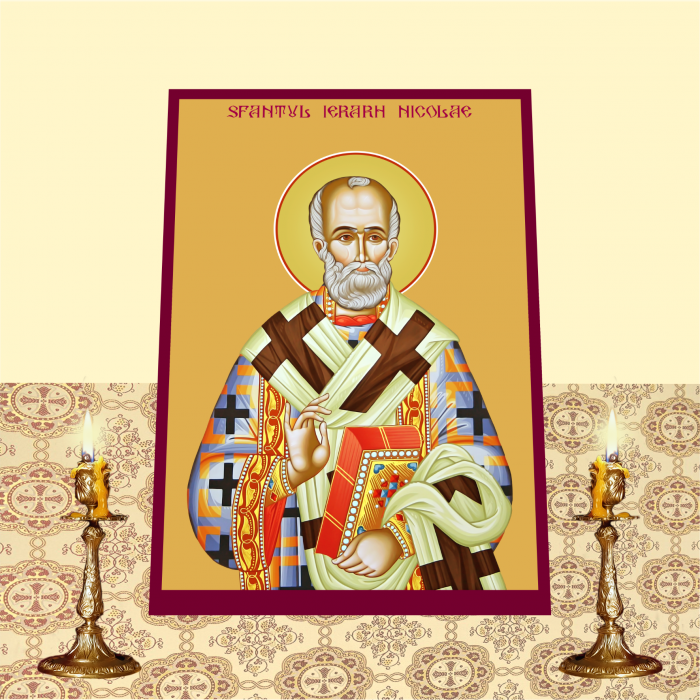 Set Icoane cu Sfintii cu Cruce rosie printate pe MDF cu imprimanta UV [20]