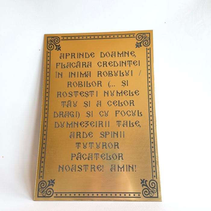Set placi gravate cu rugaciuni pentru lumanarar [2]