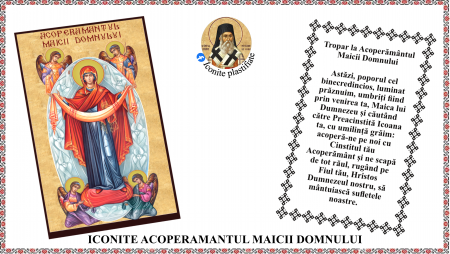 Iconite plastifiate - Icoana Acoperamantul Maicii Domnului