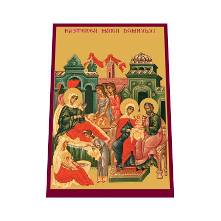 Print UV pe MDF - Icoana Nasterea Maicii Domnului printata pe MDF cu UV la dimensiunea A4