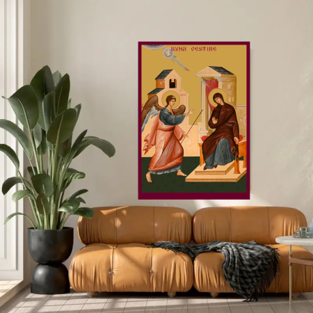 Icoana Buna Vestire printata pe MDF cu UV la dimensiunea A4 [2]