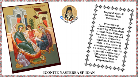 Iconite plastifiate - Icoana Nasterea Sfantului Ioan Botezatorul