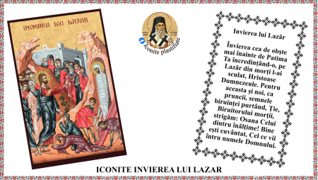 Iconite plastifiate - Icoana Invierea lui Lazar