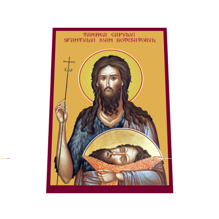 Print UV pe MDF - Icoana Taierea Capului Sfantului Ioan Botezatorul printata pe MDF cu UV la dimensiunea A4