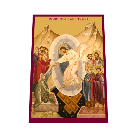 Print UV pe MDF - Icoana Invierea Domnului printata pe MDF cu UV la dimensiunea 10x15 cm
