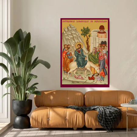 Icoana Intrarea Domnului in Ierusalim printata pe MDF cu UV la dimensiunea A4 [2]