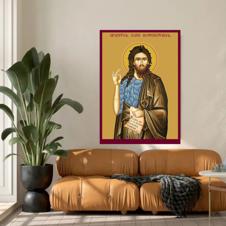 Icoana Sfantul Ioan Botezatorul printata pe MDF cu UV la dimensiunea A4 [2]