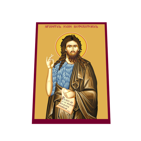 Print UV pe MDF - Icoana Sfantul Ioan Botezatorul printata pe MDF cu UV la dimensiunea A4