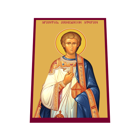 Print UV pe MDF - Icoana Sfantul Arhidiacon Stefan printata pe MDF cu UV la dimensiunea A4