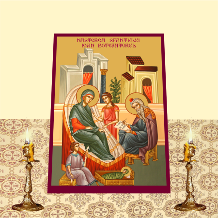 Icoana Nasterea Sfantului Ioan Botezatorul printata pe MDF cu UV la dimensiunea A4 [1]