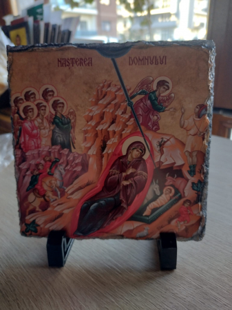 Nasterea si Botezul Domnului - Icoana pe placa din ardezie