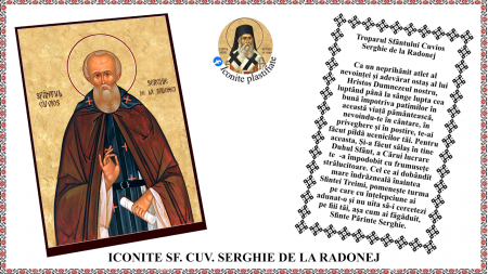 9. Septembrie - Icoana Sfantul Cuvios Serghie de la Radonej