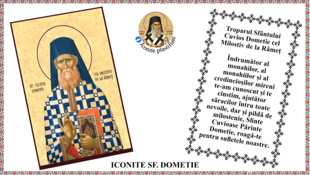 7. Iulie - Icoana Sfantul Cuvios Dometie cel Milostiv de la Ramet
