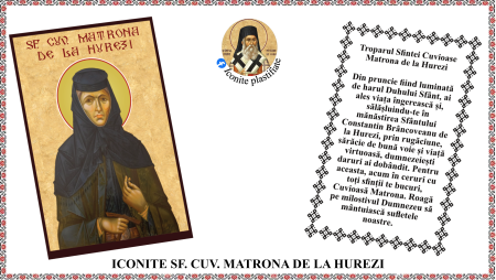 5. Mai - Icoana Sfanta Cuvioasa Matrona de la Hurezi
