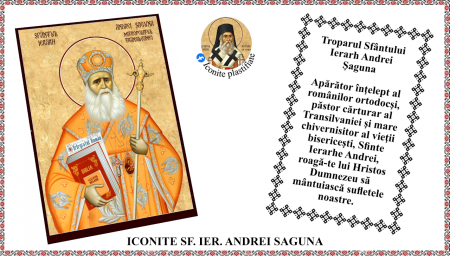 Iconite plastifiate - Icoana Sfantul Ierarh Andrei Saguna