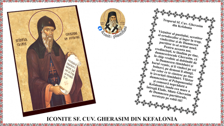 Iconite plastifiate - Icoana Sfantul Cuvios Gherasim din Kefalonia