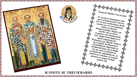 Iconite plastifiate - Icoana Sfintii Trei Ierarhi