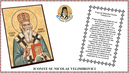 Iconite plastifiate - Icoana Sfantul Ierarh Nicolae Velimirovici