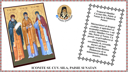 5. Mai - Icoana Sfintii Cuviosi Sila, Paisie si Natan de la Sihastria Putnei