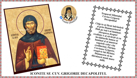 11. Noiembrie - Icoana Sfantul Cuvios Grigorie Decapolitul