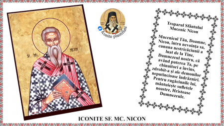 Iconite plastifiate - Icoana Sfantul Mucenic Nicon