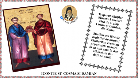 7. Iulie - Icoana Sfintii Mucenici Cosma si Damian