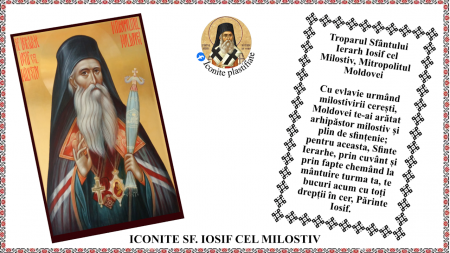 Iconite plastifiate - Icoana Sfantul Ierarh Iosif cel Milostiv, Mitropolitul Moldovei