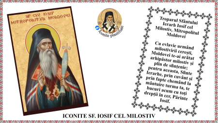 1. Ianuarie - Icoana Sfantul Ierarh Iosif cel Milostiv, Mitropolitul Moldovei
