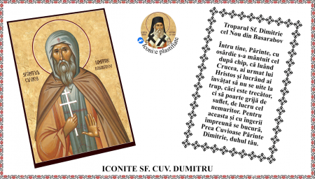 Iconite plastifiate - Icoana Sfantul Cuvios Dimitrie Basarabov
