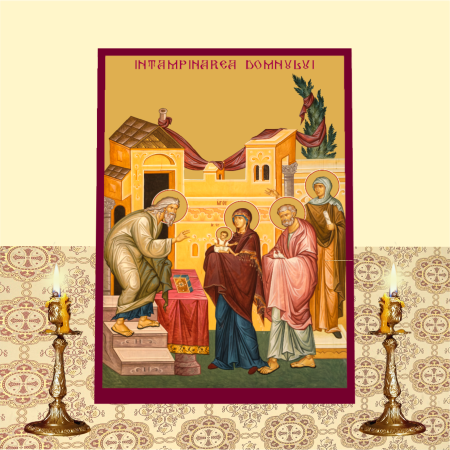 Icoana Intampinarea Domnului printata pe MDF cu UV la dimensiunea A4 [1]