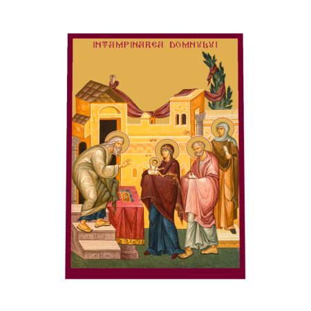 Print UV pe MDF - Icoana Intampinarea Domnului printata pe MDF cu UV la dimensiunea A4