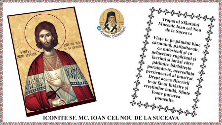 Iconite plastifiate - Icoana Sfantul Mucenic Ioan cel Nou de la Suceava