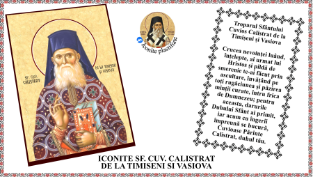 5. Mai - Icoana Sfantul Cuvios Calistrat de la Timiseni si Vasiova
