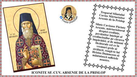 Iconite plastifiate - Icoana Sfantul Cuvios Marturisitor Arsenie de la Prislop