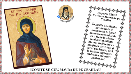 5. Mai - Icoana Sfanta Cuvioasa Mavra de pe Ceahlau
