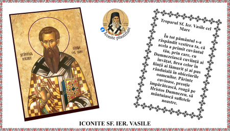 Iconite plastifiate - Icoana Sfantul Vasile cel Mare