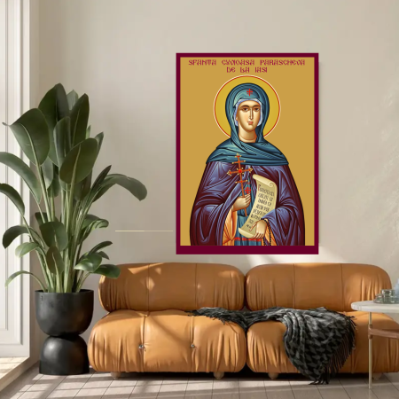 Icoana Sfanta Cuvioasa Parascheva de la Iasi printata pe MDF cu UV la dimensiunea A4 [2]