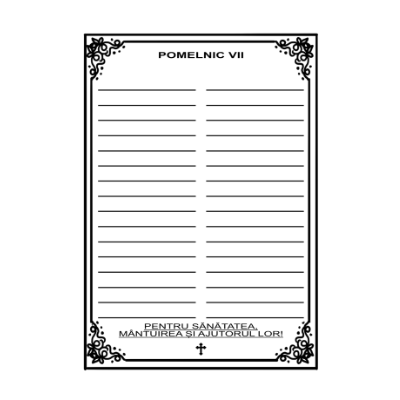 Reduceri - Pomelnic tipizat individual vii model 2