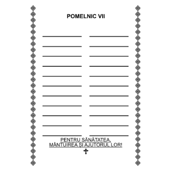 Reduceri - Pomelnic tipizat individual vii model 3