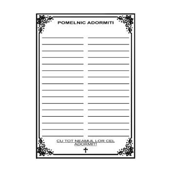 Reduceri - Pomelnic tipizat individual adormiti model 2