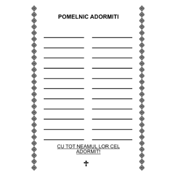 Reduceri - Pomelnic tipizat individual adormiti model 3
