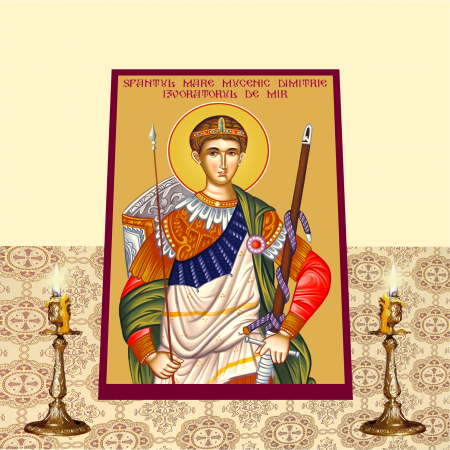 Set Icoane cu Sfintii cu Cruce rosie printate pe MDF cu imprimanta UV [15]