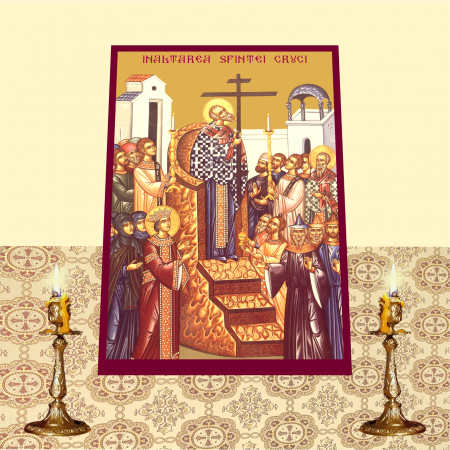 Set Icoane cu Sfintii cu Cruce rosie printate pe MDF cu imprimanta UV [12]