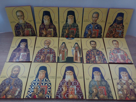 Seturi de Icoane - Set Icoane cu Sfintii nou canonizati printate pe MDF cu imprimanta UV