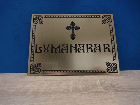 Gravura - Placuta gravata lumanarar