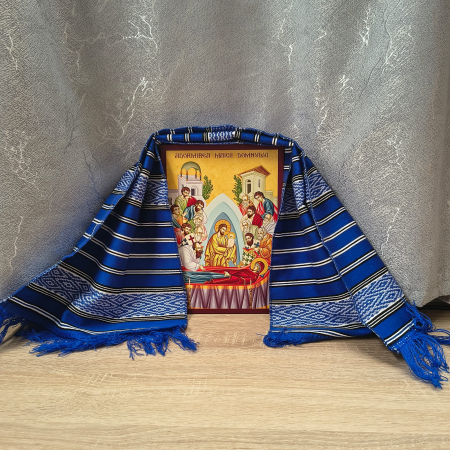Produse Traditionale - Stergar albastru, 105x37 cm