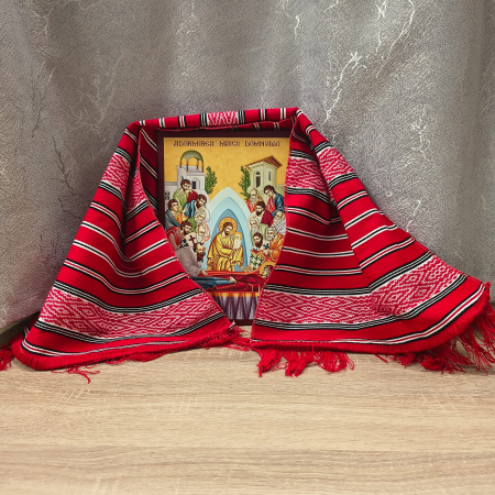 Produse Traditionale - Stergar rosu, 105x37 cm