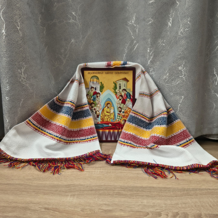 Produse Traditionale - Stergar tricolor România, 137x37 cm