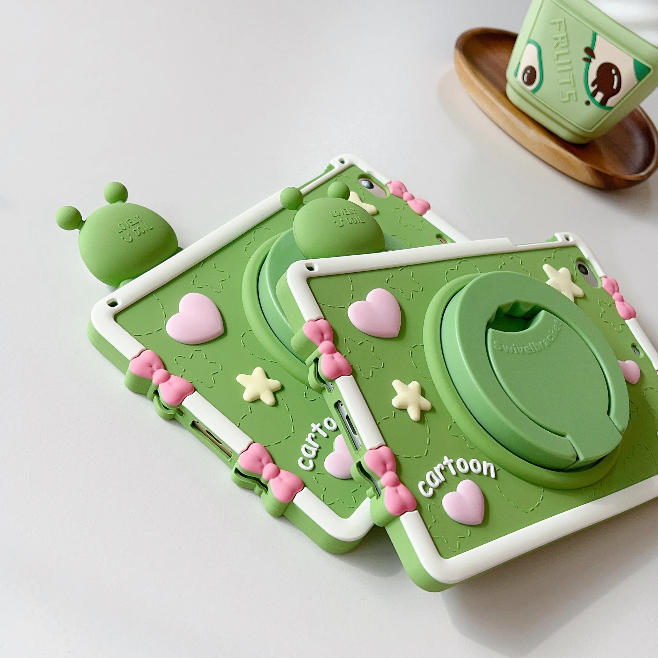 Husa protectie tableta din silicon, Compatibila Ipad 5,  IPAD 9.7, antialunecare, lavabila, cu design rezistent si placut la atingere, Disponibila in 4 culori, Roz, Lila, Mov, Verde [6]