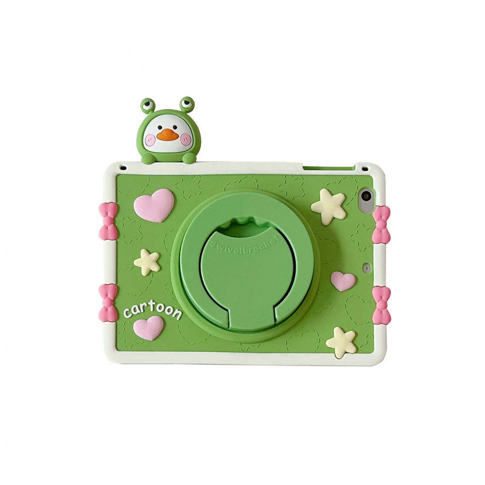 Husa protectie tableta din silicon, Compatibila Ipad Pro 10,5, Ipad 10,2, Disponibil in 4 culori, Roz, Lila, Mov, Verde, cu Curea de Umar Reglabila [2]